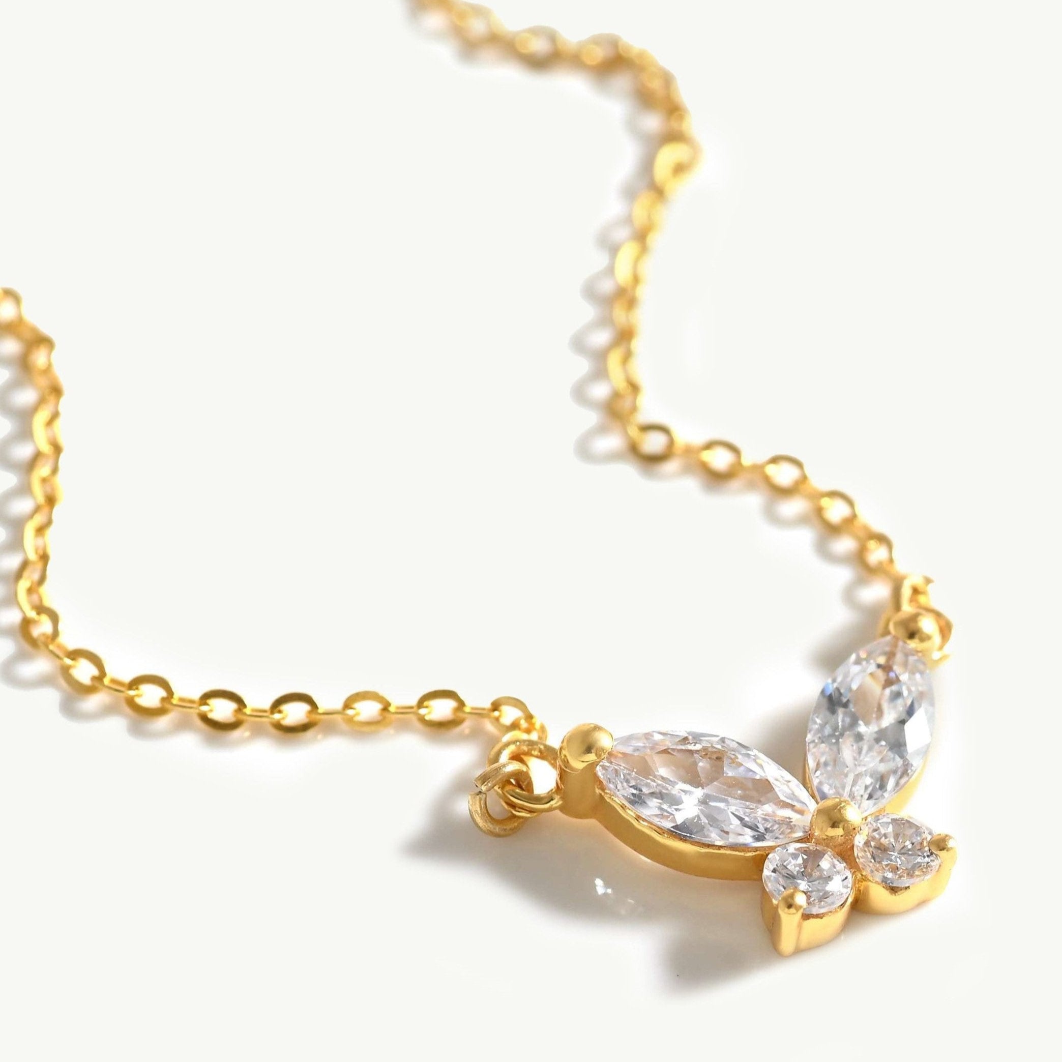 Butterfly Solitaire Necklace